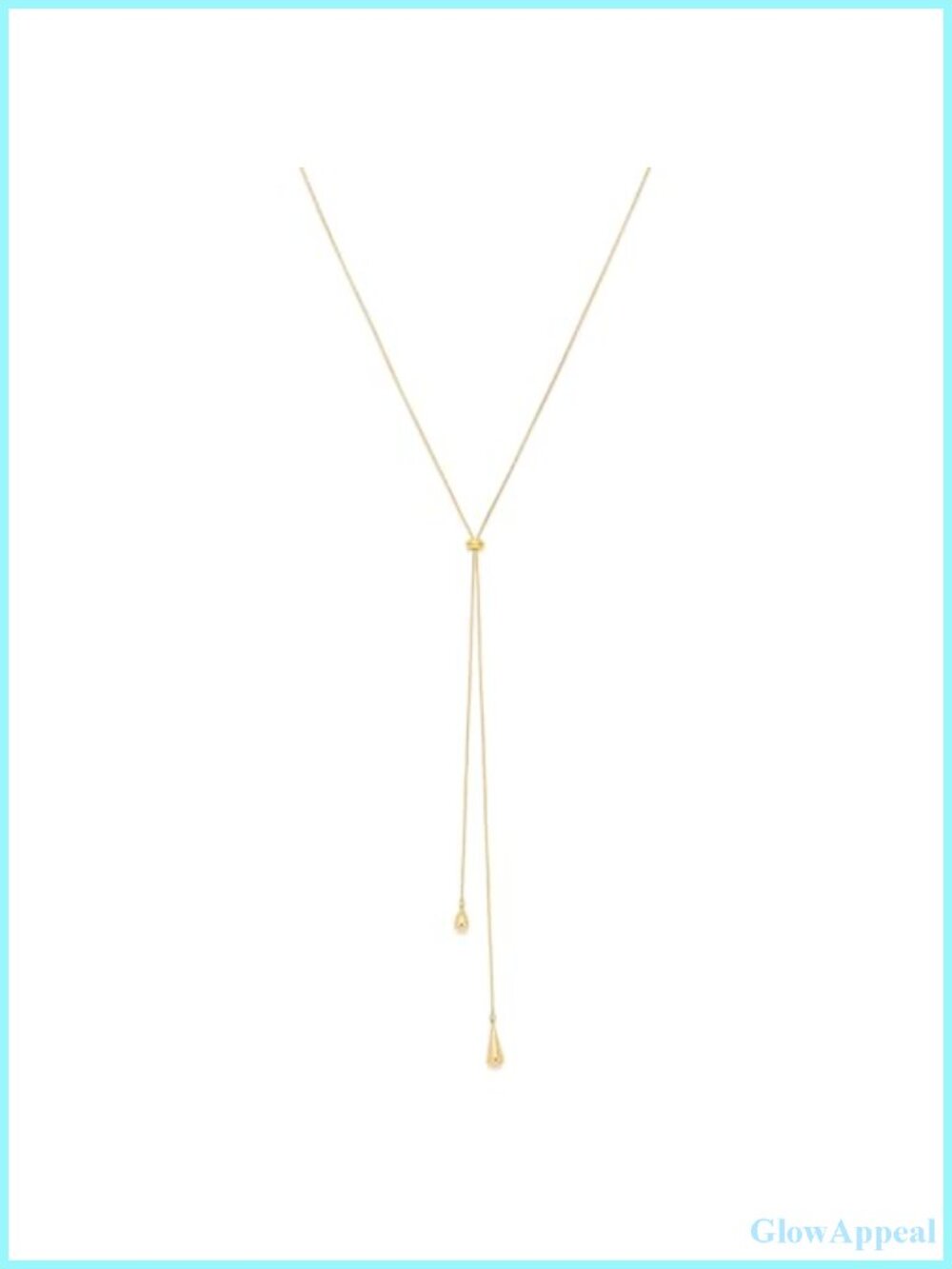 Lariat Necklace 14K Gold Plated Y Chain Dainty Long Layering Jewelry Gift